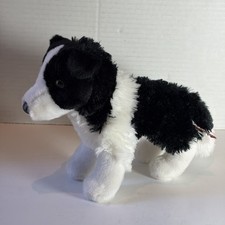 Douglas Toys Border Collie Dog Puppy Plush Black and White 10  Long