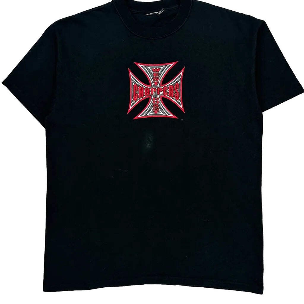 West Coast Choppers DEVIL チョッパーズ 長袖シャツ 90S West Coast Choppers Devil Ace Of Spades T-Shirt - Medium Black