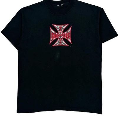 90S West Coast Choppers Devil Ace Of Spades T-Shirt - Medium Black