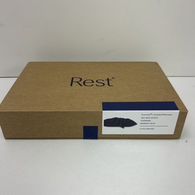 REST Evercool+ Cooling Pillow Cases Standard - 2 Pillowcase Midnight Blue