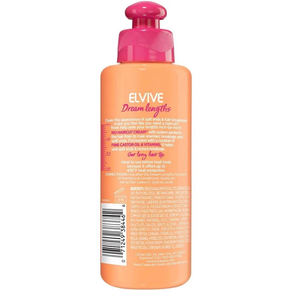 L'Oreal Elvive Dream Lengths No Haircut Cream Leave-In Conditioner 6.8 fl oz - Image 2 of 4