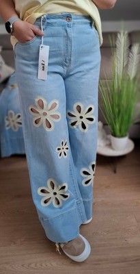 Sexy Woman High Waist Jeans   Lässiger Wide-Leg-Style SW1990