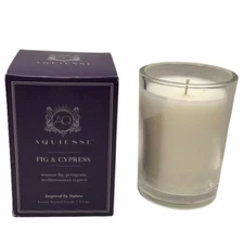 Aquiesse Fig & Cypress Petitgrain Mediterranean Cypress Luxury Candle 6.5oz NIB