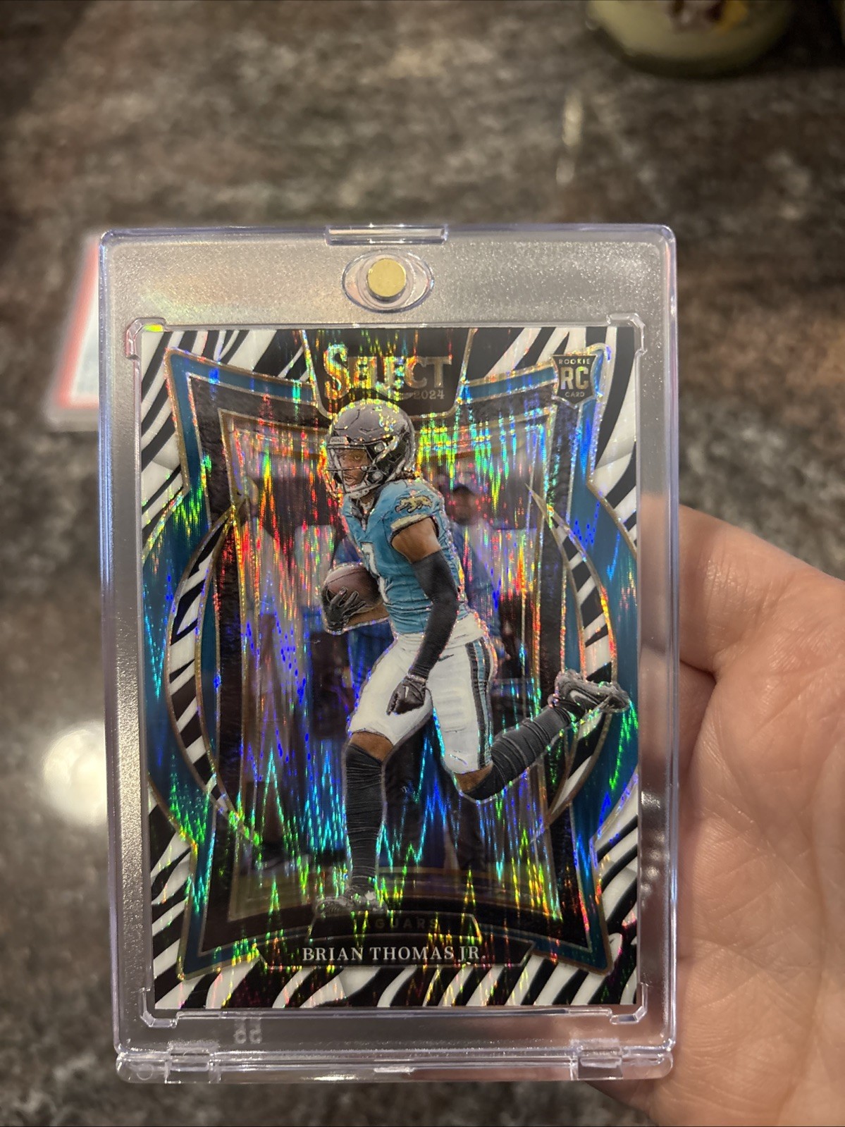 2024 Panini Select - Concourse Brian Thomas Jr. #91 Zebra Shock Prizm (RC)