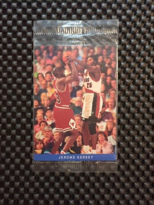 Jerome Kersey + Michael Jordan 1992/93 Franz Bread Bakery Sealed Promo SP Card