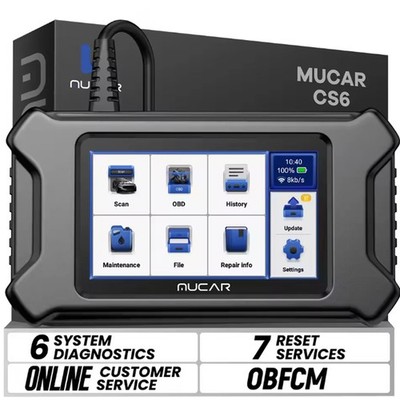 MUCAR CS6 OBD2 Scanner ABS SRS TCM TPMS Car Engine Scanner Diagnostic Tool Oil