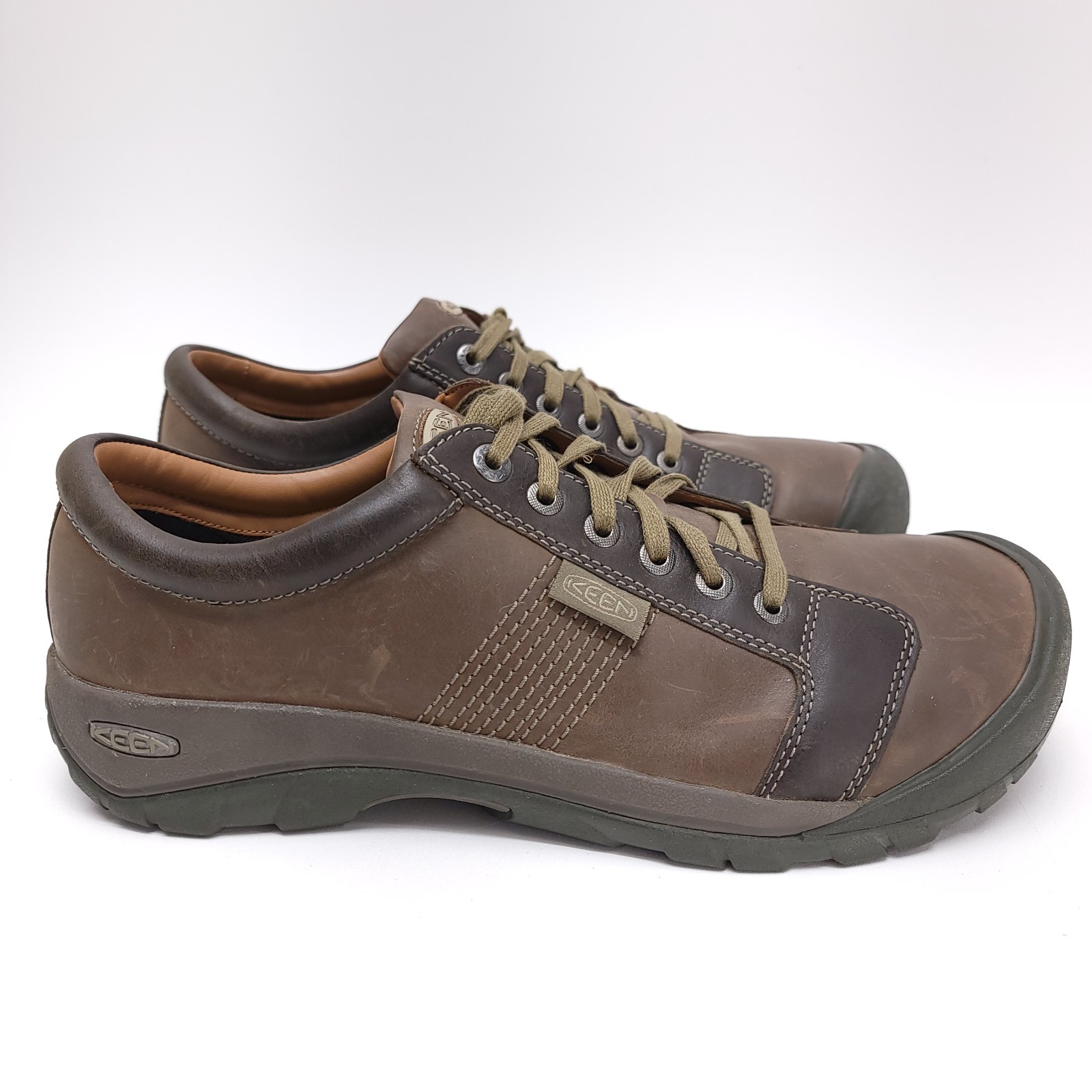 Scarpe Oxford Keen Austin in pelle bassa altezza da uomo taglia 15 marroni da trekking casual