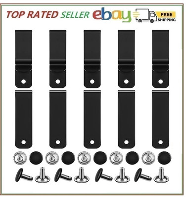 Weewooday 10 Pieces Clips for Holster Leather Belt Clip Holster Clips Metal Belt