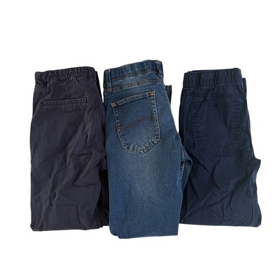 Lee, Cat & Jack, H&M Boys Size 12-14 Pants *Lot of 3* Jogger Chino Jeans Blue