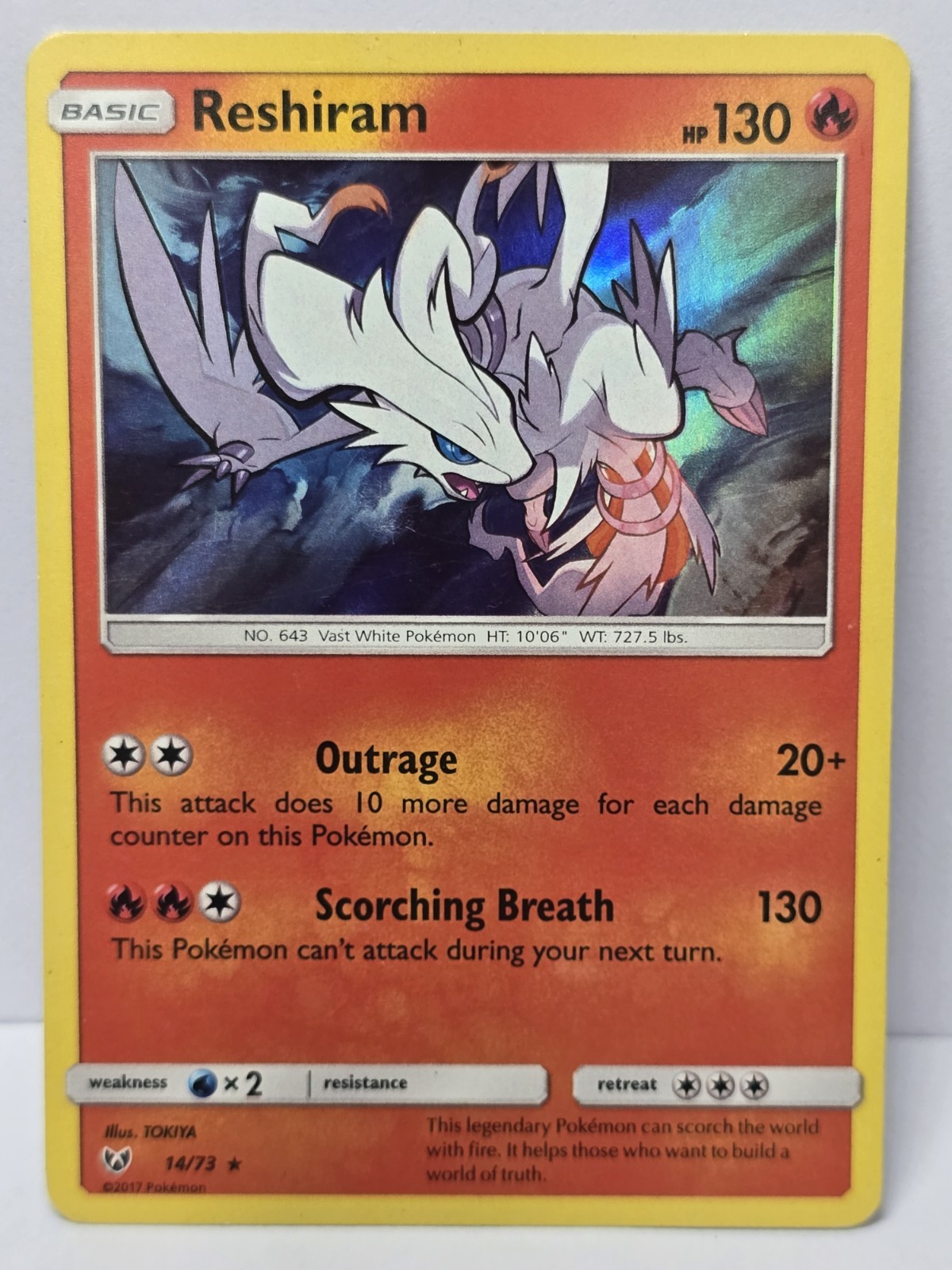 Reshiram Holo Holo Rare Shining Legends 14/73 LP