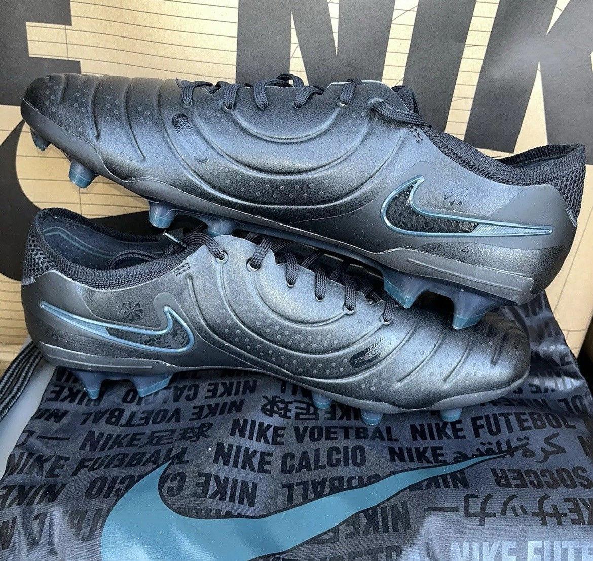 NEW Nike Legend 10 Elite FG \'Black Deep Jungle\' DV4328-002 Men Size 9 Nike Legend 10 Elite FG Soccer Cleats (Black/Deep Jungle) main image 4