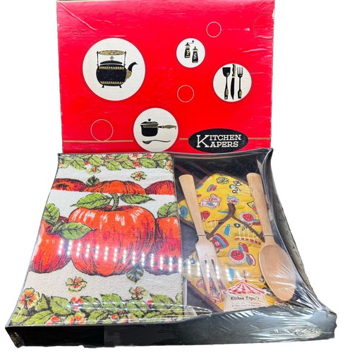 Küchenkapers 5 Stück Küchenensemble Handtücher Pfostenhalter Utensilien Vintage NEU - Bild 1 von 10