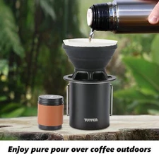 New Pour Over Coffee Maker, Portable Pour Over Coffee Set, Collapsible Filter