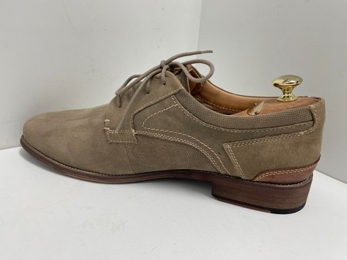 Scarpe da uomo Steve Madden Mychel punta piatta derby nabuck marrone chiaro taglia 12 D GUC - Foto 6 di 14