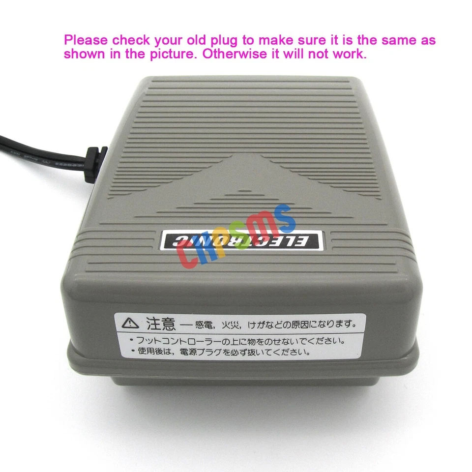 Foot Control Pedal FIT FOR ELNA EL9010 PRO4DC PRO5DC 904DCX 905DCX 925 925DCX - Image 2 of 3