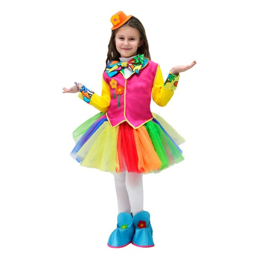 Costume Pagliaccetta Vestito Carnevale da clown pagliaccio circo feste  Pegasus | eBay