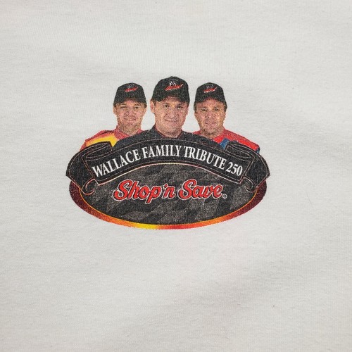 VTG Wallace Family Tribute 250 T-shirt Busch Series July 30, 2005 Nascar Mn Sz L - Picture 5 of 9