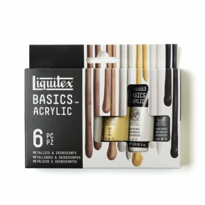 Liquitex Basics Acrylfarbe Metallic & irisierende Farben Set 6 x 22 ml