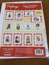 Craftways Happy Holidays Greeting Cards Cross Stitch Kit-Makes 12 NEW Sealed