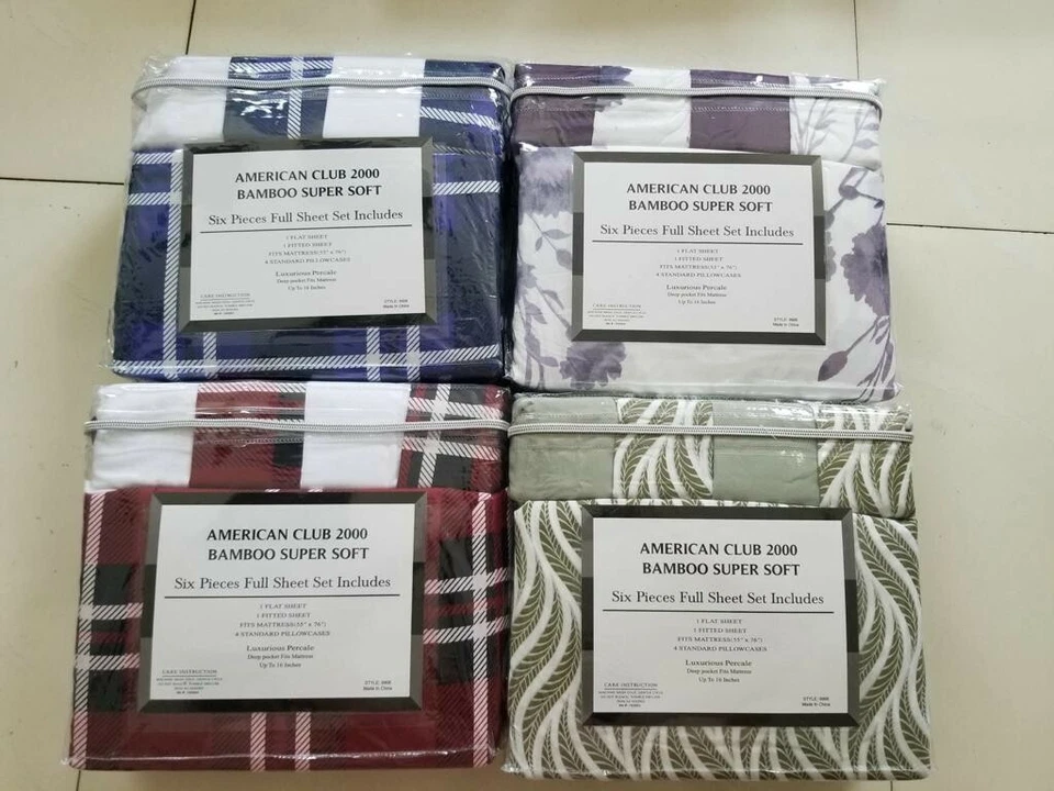 ¡¡¡Precio de reventón al por mayor para mayoristas!!! Juego de sábanas completo American Club de 6 piezas Foto 4 de 4