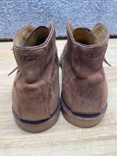 UGG Australia Men’s 12 Graham Tan Leather Monk Strap Boots Casual 100338T - Picture 3 of 11