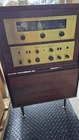 Vintage Fisher X-100 Tube Master Amplifier, FM-100 & Ampex Reel to Reel Cabinet