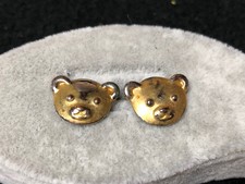 originelle Teddybären Ohrringe - Ohrstecker - vergoldet