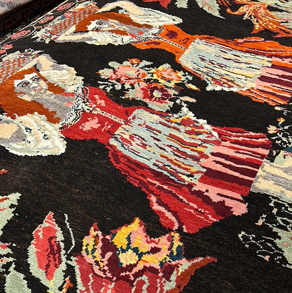 4x8' Tortilla Brown Semi Antique Russian Kazak Runner 73237 - Image 4 of 4