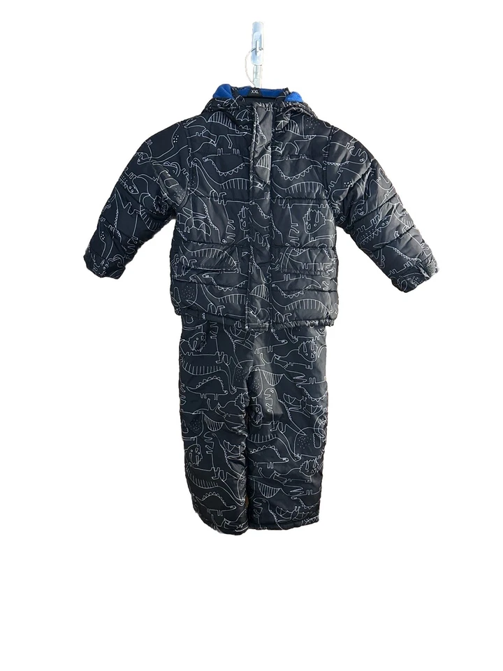 Carters 3T Niños Dinosaurio Traje de Nieve Conjunto Cremallera Completa Chaqueta Capucha Babero Pantalones Ajustables Foto 3 de 4