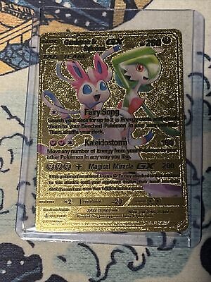 Pokemon Gardevoir & Sylveon GX 260HP Black Foil Fan Art Card 120/234