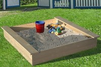 Sandkasten Sandkiste Holz Buddelkasten 140X140 Cm Sandbox Spielsand Ohne Deckel