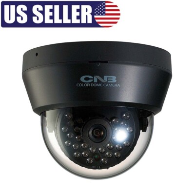 CNB LBQ-50S Analog IR Dome Camera 800TVL 3.6mm Lens 0.00Lux WDR AGC DC12V Black
