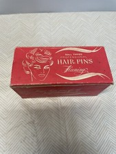Box Vintage Flamingo Ball Tipped Professional Hair Pins 2  Brown 2/3 Full