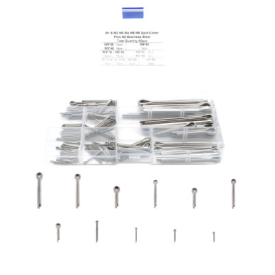 90pcs M1.5 M2 M3 M4 M5 M6 Split-Cotter Pins A2 Stainless Steel M1.5 x 20mm