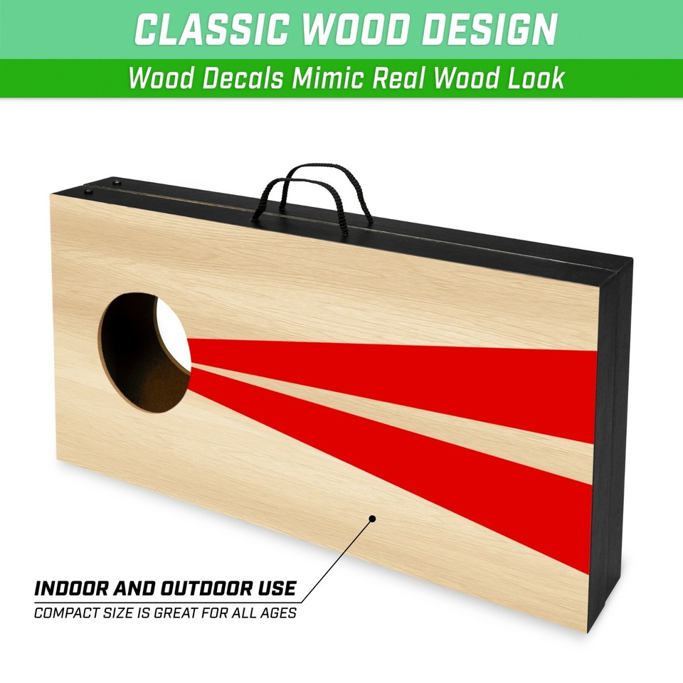 GoSports Classic Wood Design Portable Junior Cornhole Game Boards Set ...