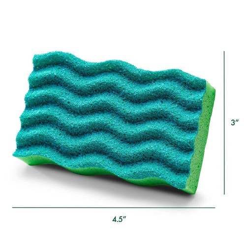 Heavy-Duty Cleaning Sponges (6-Count) Kitchen Bathroom Scrubber Easy-Rinse - Picture 4 of 7