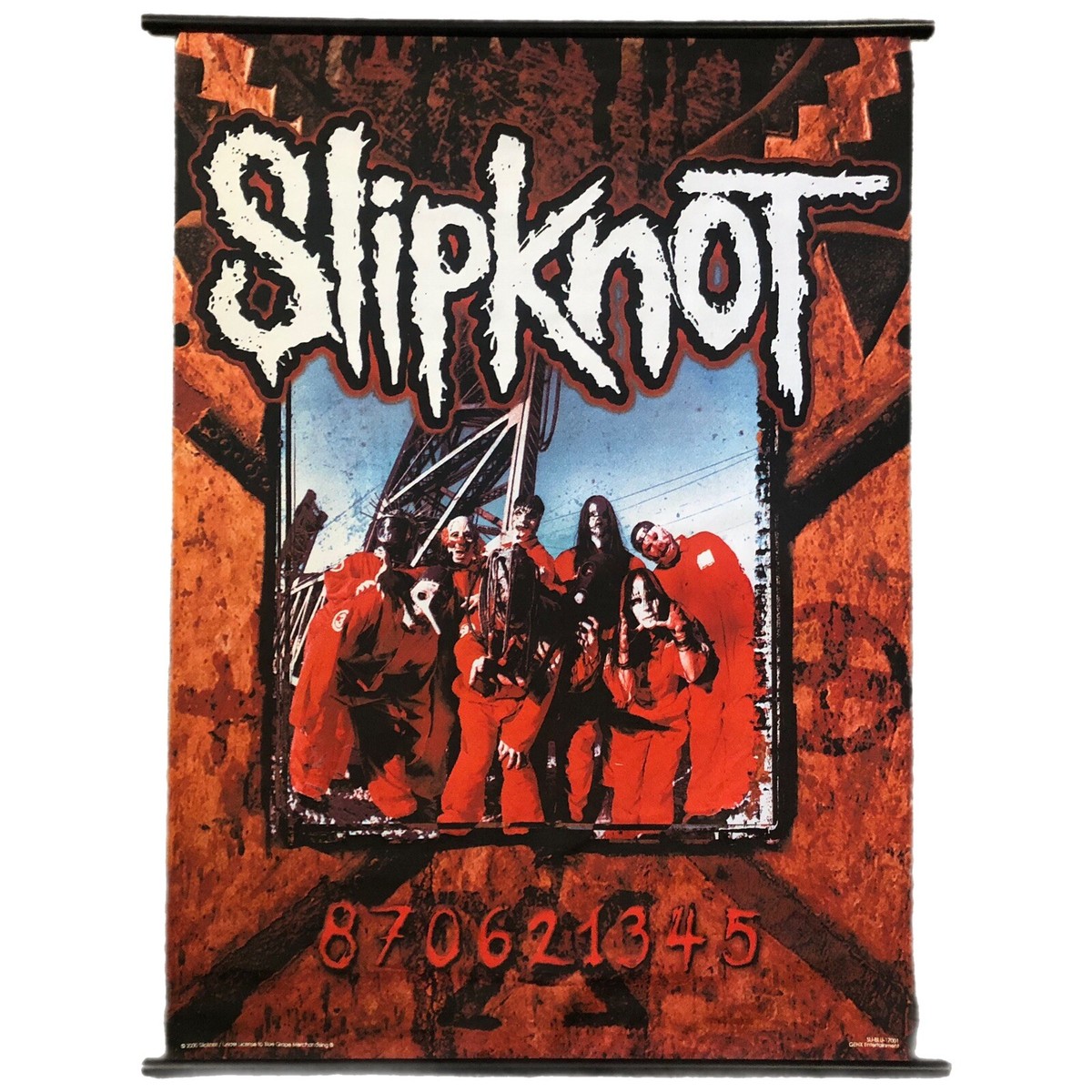 Vintage Slipknot Wall Scroll Fabric Poster Banner Blue Grape 2000