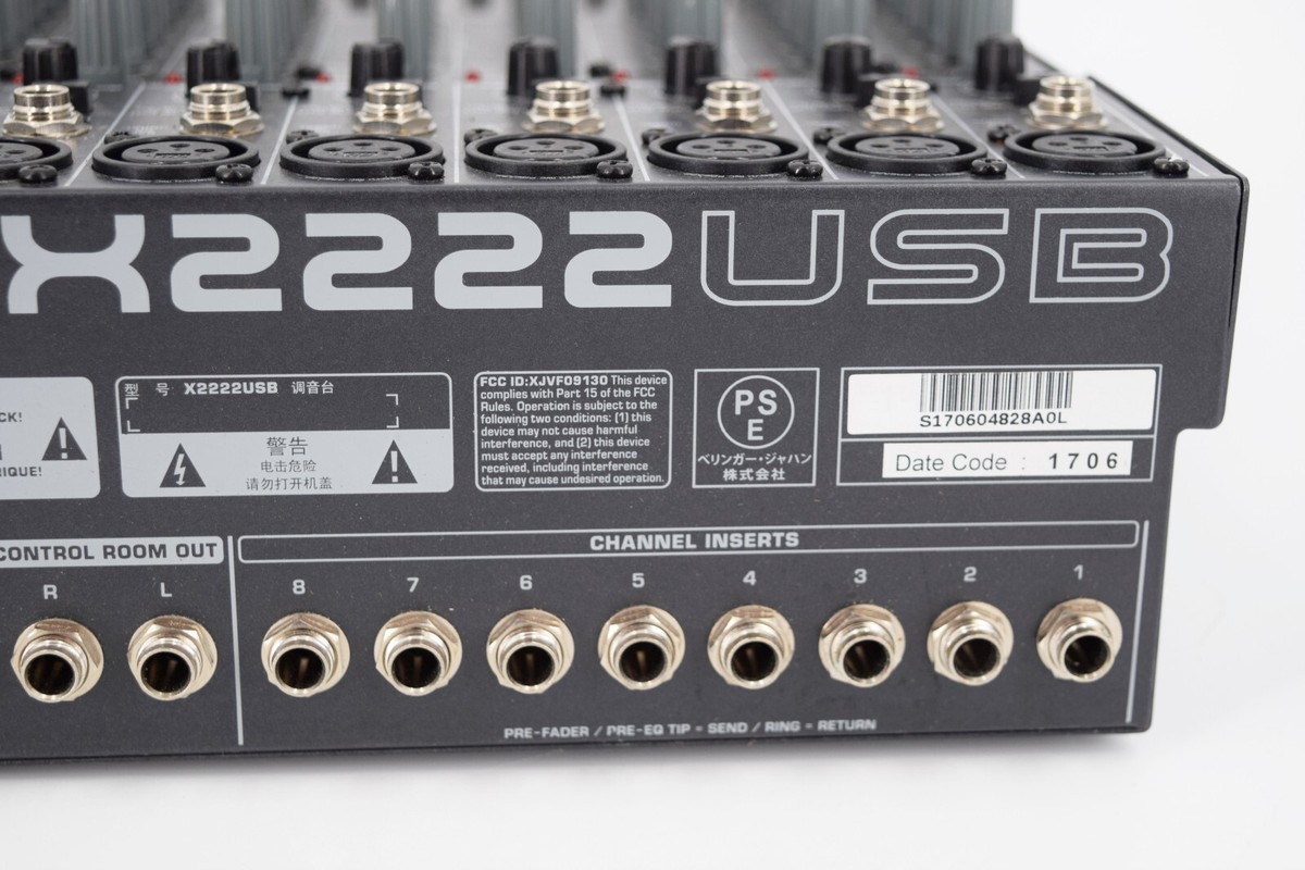 Behringer Xenyx X2222USB Mixer with USB and Effects 22