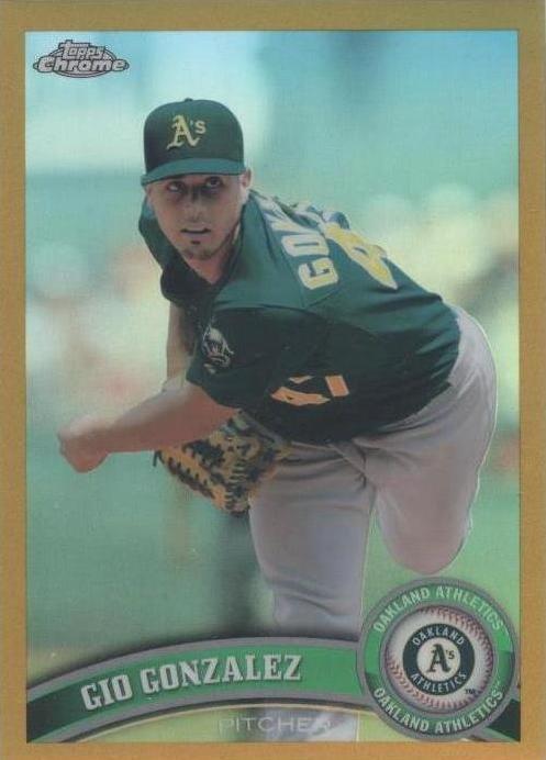 2011 Topps Chrome - Gio Gonzalez #56 Gold Refractor /50 for sale