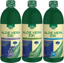 ESI - Succo Aloe Vera 3x 1000ml [Massima Forza + Colon Cleanse + Mirtillo]