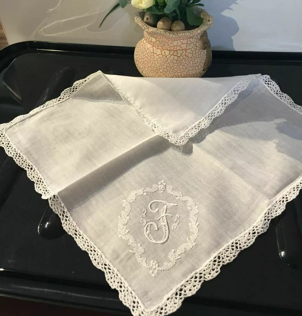 Handkerchief 2024 initial embroidered