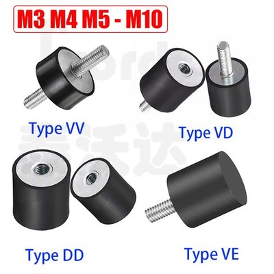 Gummipuffer Schwingungsdämpfer Gummilager M3/M4/M5 - M10 /VV & VD & VE & DD Typ