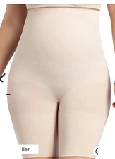 Curveez Size Large Comfort Evolution High Waist Thigh Slimmer Gloss Nude
