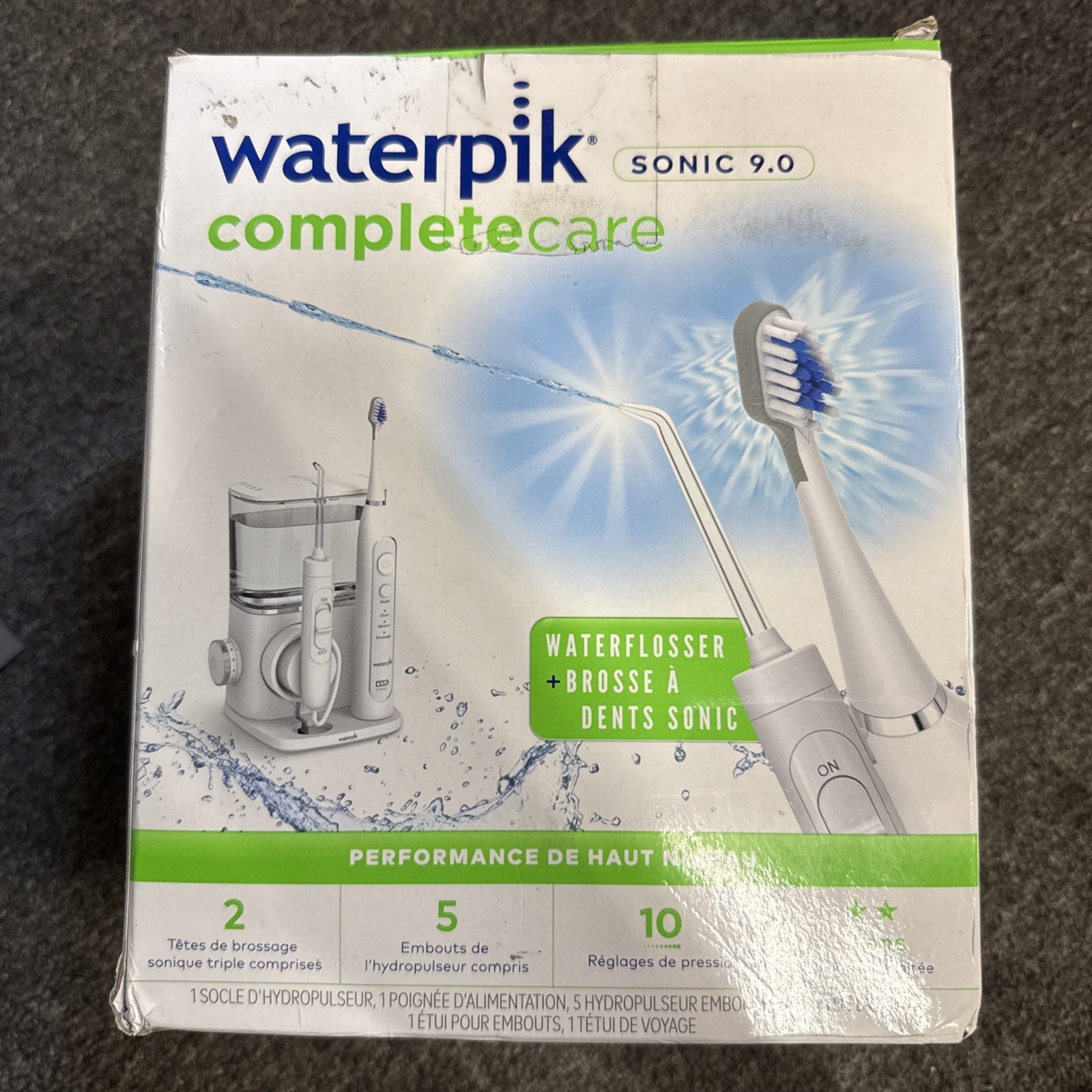 Waterpik Complete Care 9.0 Sonic Electric Toothbrush with Water Flosse CC-01/02