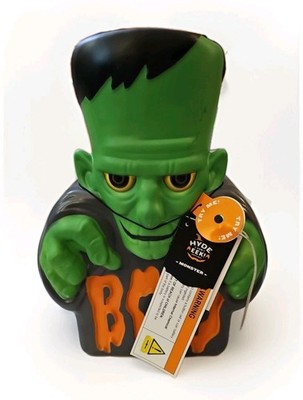 Hyde & EEK! Lit Monster Boo Blow Mold 12  Halloween Decor Frankenstein   NEW