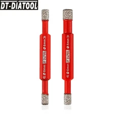 2pcs Double Ended Dry Diamond Drill Core Bits 6-6mm /6-8mm Hole Saw for Ceramic