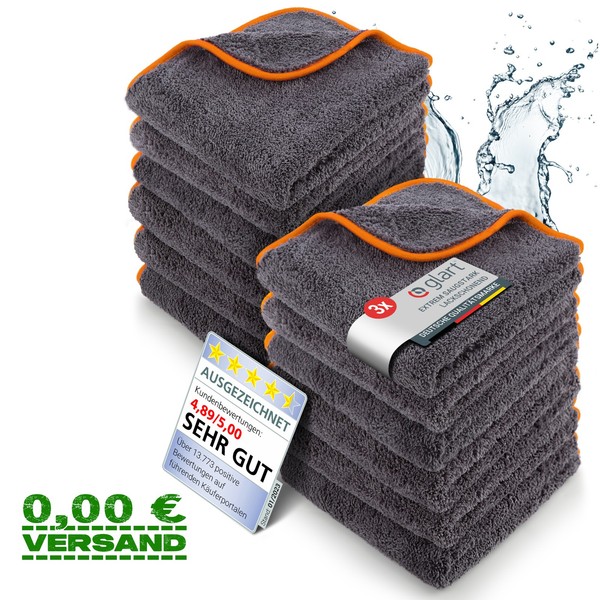 Glart 443TPO4 Auto MikrofasertüCher 12Er Set, Superweich Kratzerfrei 40X40Cm-image