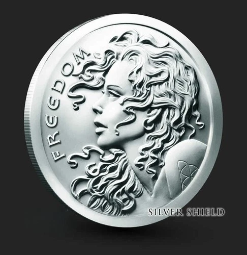 2018 Freedom Girl Silver Shield Silver Round 1 oz .999 Fine Silver