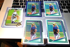 JACOB MISIOROWSKI 5 CARD BASEBALL LOT BOWMAN 1ST, DONRUSS SP BLUE VELOCITY, ++