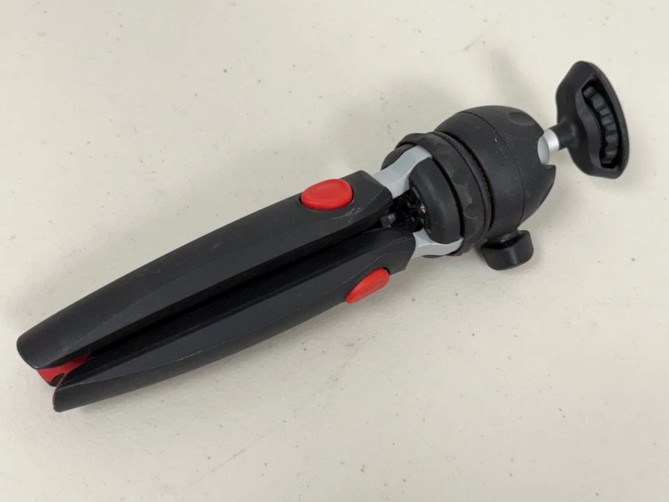 Manfrotto Compact Table-Top Tripod with Ball Head Black Red Portable - Image 3 of 4